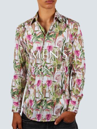 CotonDoux コトンドゥ メンズプリントシャツ