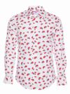 柄シャツのブランド コトンドゥ Cotondoux 長袖メンズシャツ 白 てんとう虫柄 柄シャツのブランド コトンドゥ Cotondoux 長袖メンズシャツ 白 てんとう虫柄