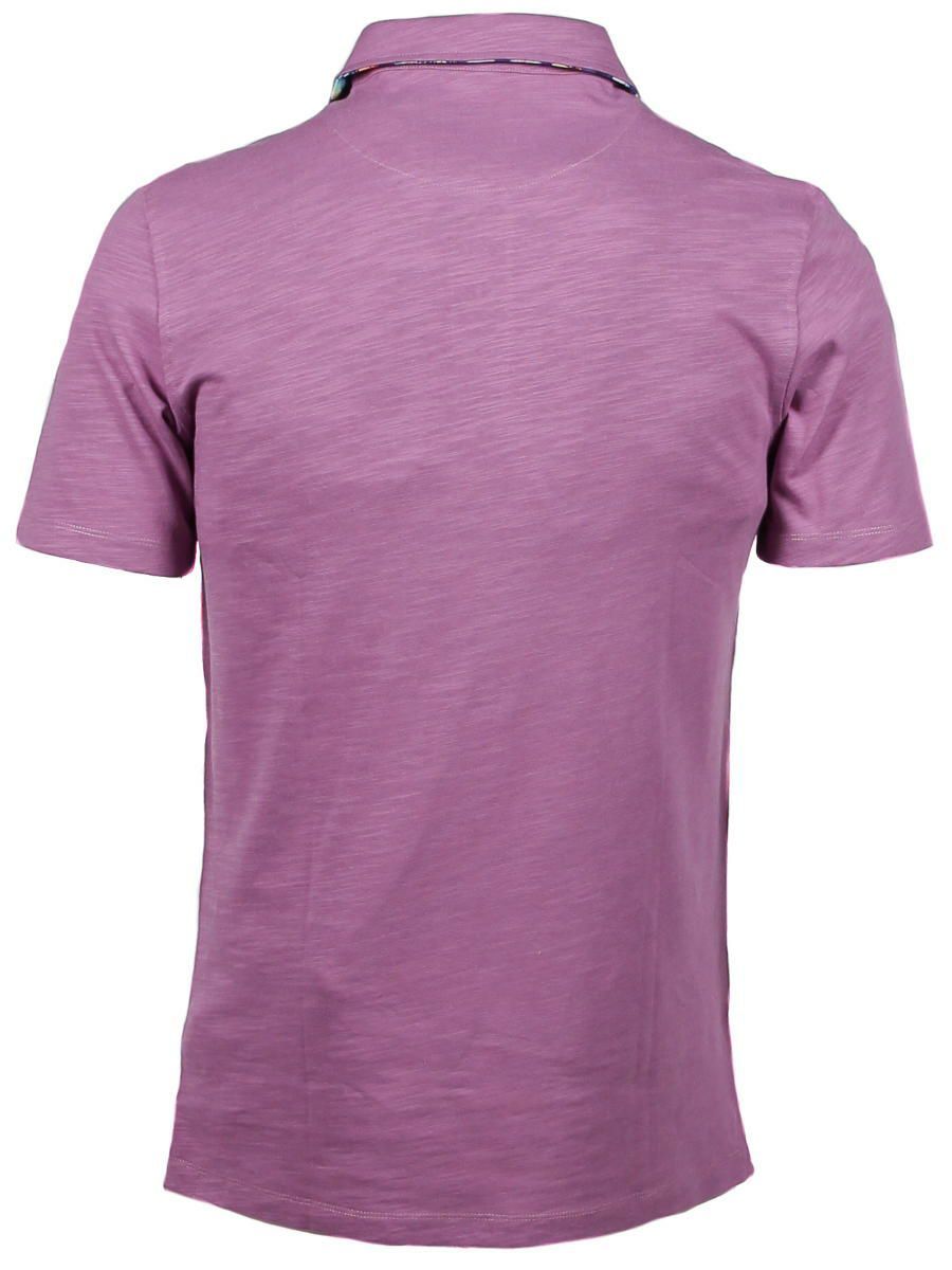 ポロシャツ メンズ 半袖 プリント ゴルフ タウン スポーツ 紫 パープル