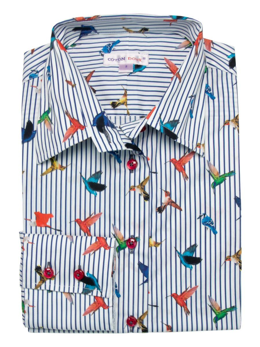 レディース シャツ 長袖 柄シャツ ブラウス プリント デザインシャツ 