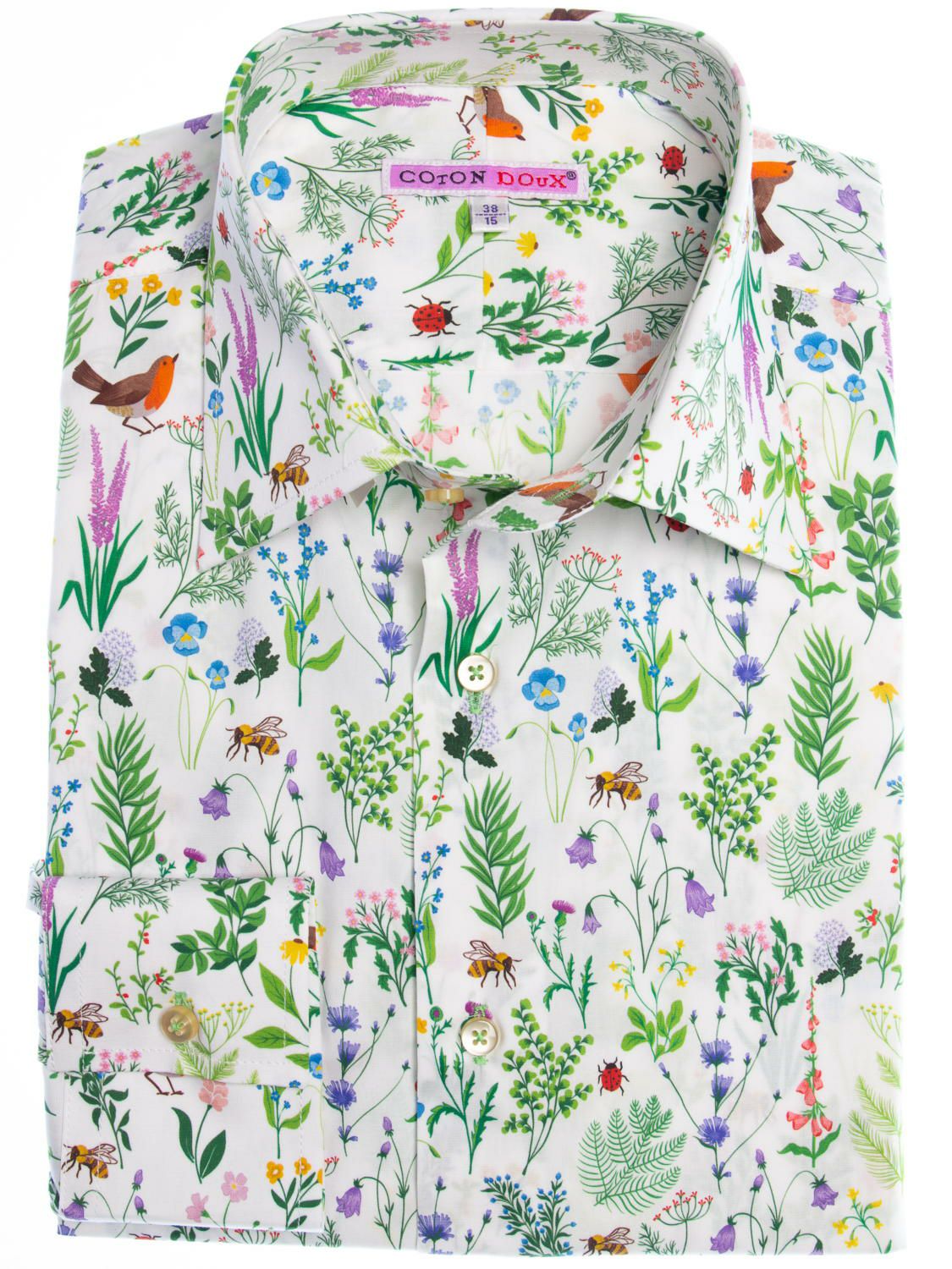 COTON DOUX ドア柄 カラフル 望ましく シャツ☆新品未使用