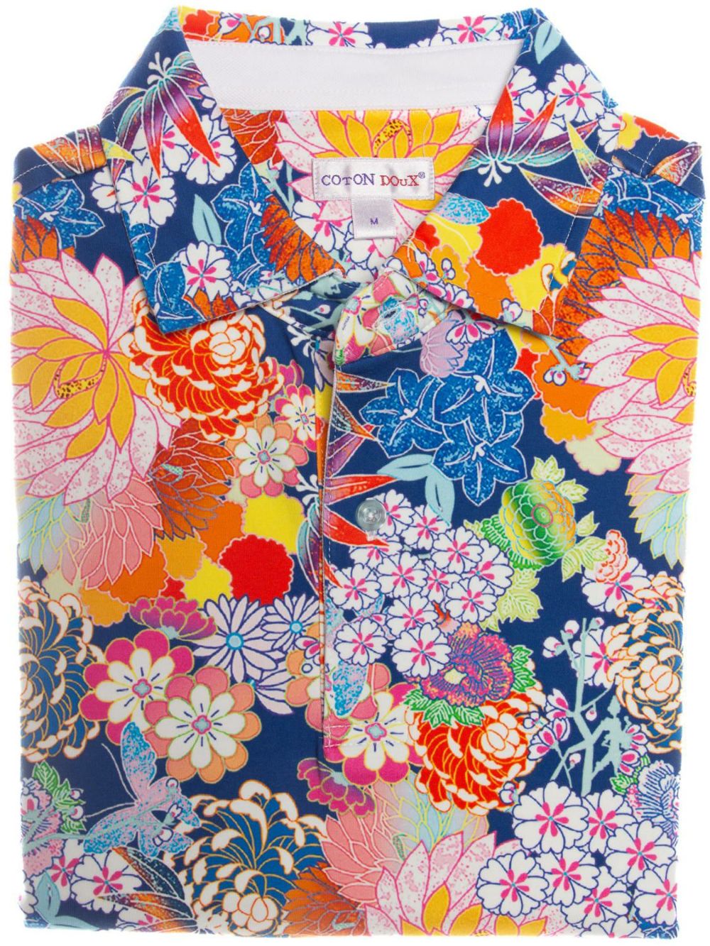日本に seventytwo_clubhouse ゴルフシャツ 花柄L ポロシャツの